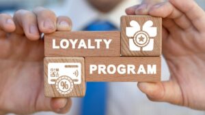 a series of blocks that spell out loyalty program