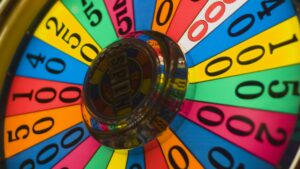 a close up of a wheel of fortune wheel