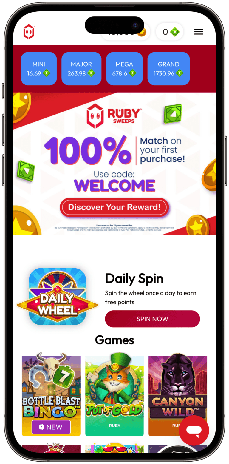Ruby Sweeps Promo Code for May 2025