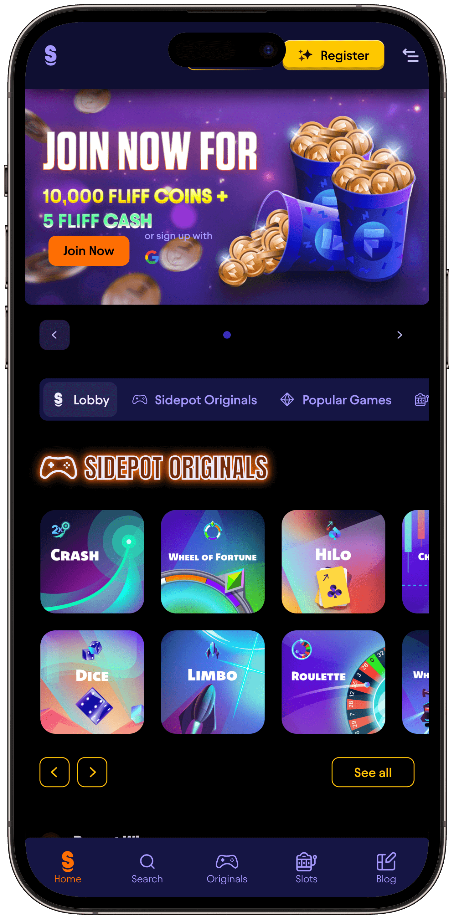 Sidepot.us Mobile