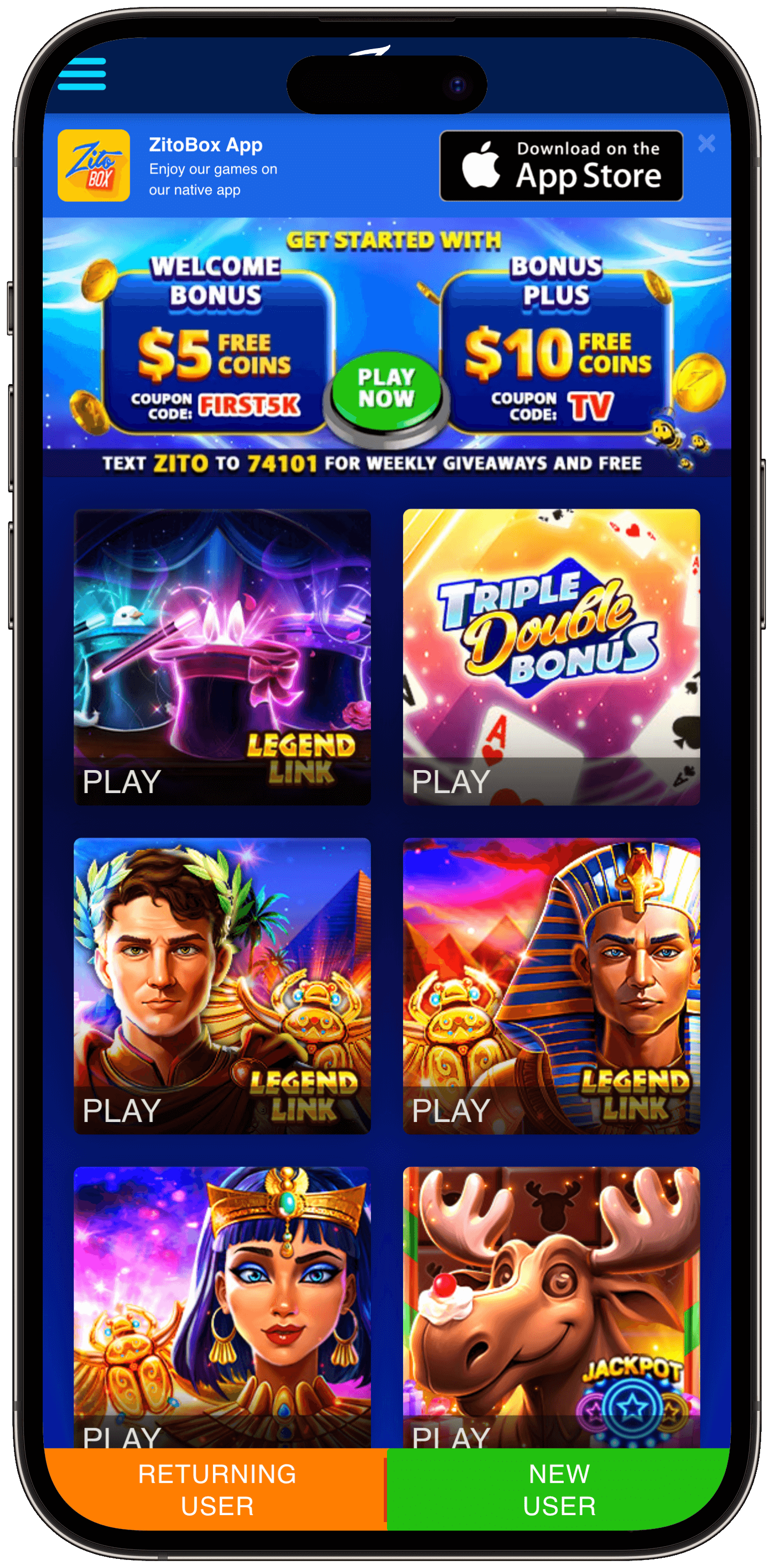 ZitoBox Casino Mobile