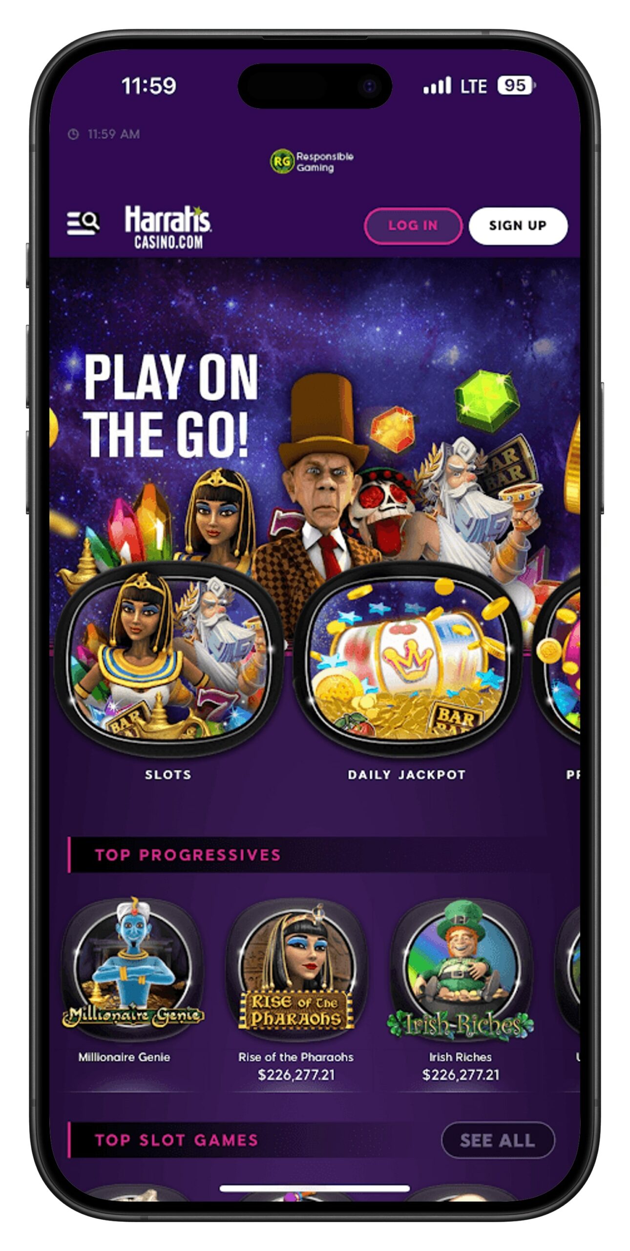 Harrah's Casino App Screenshot