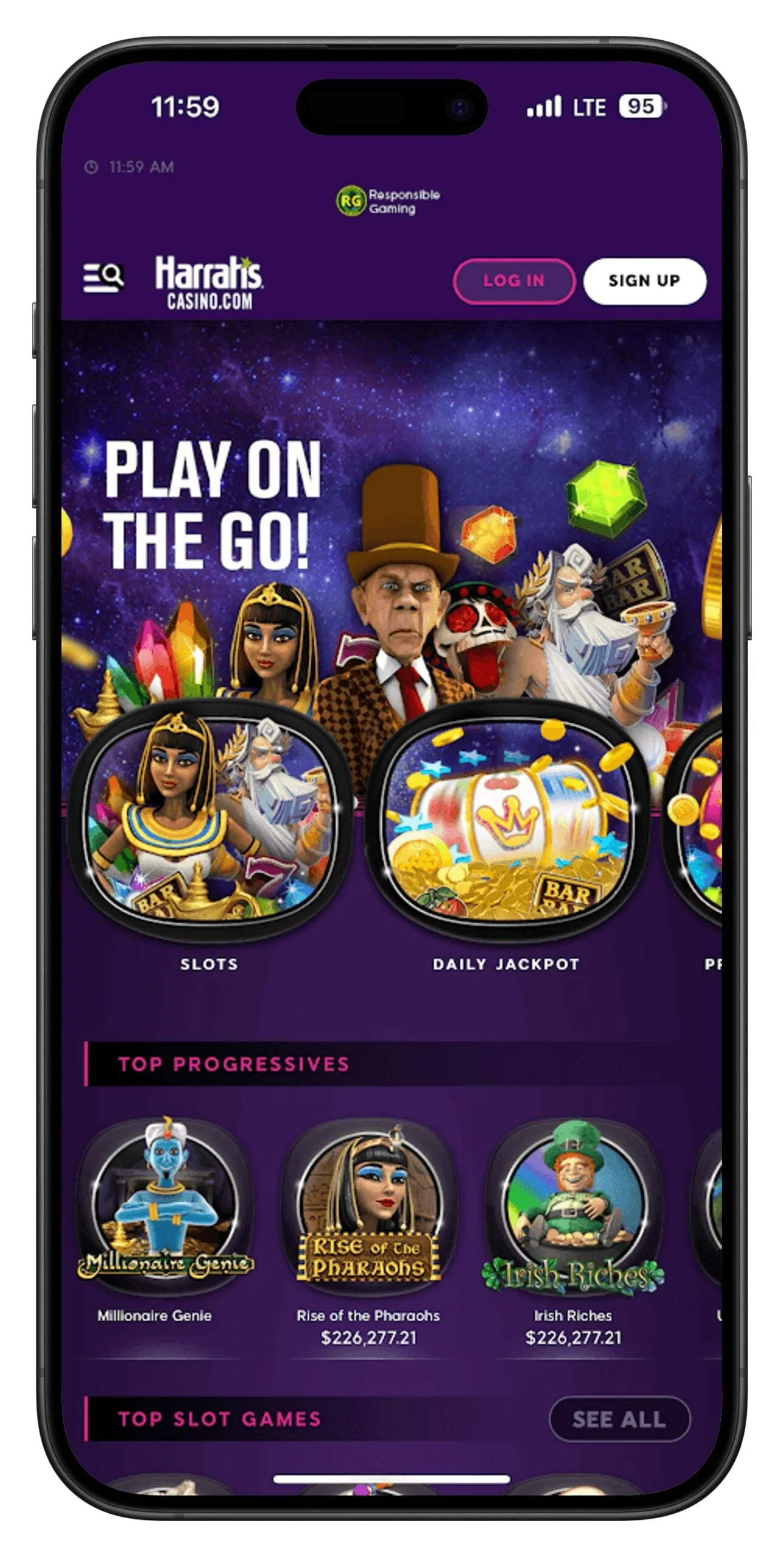 Harrah's Casino App Screenshot