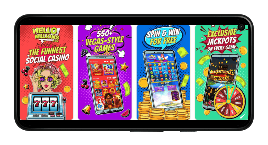 Hello Millions app in landscape