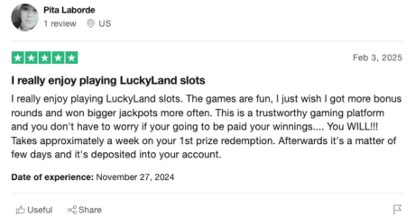 Luckyland Trustpilot Review 2