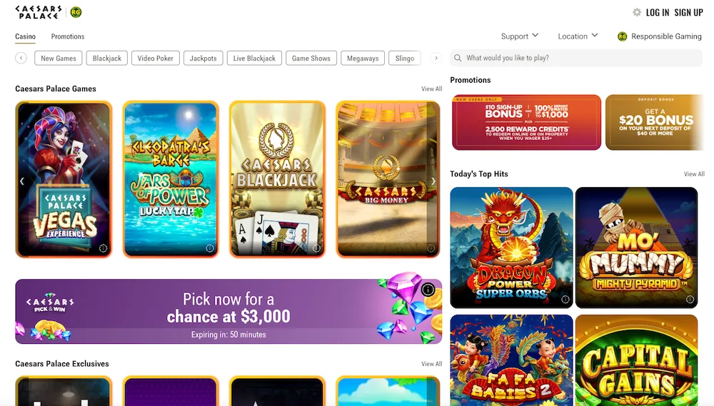 Caesars Palace Online Casino desktop