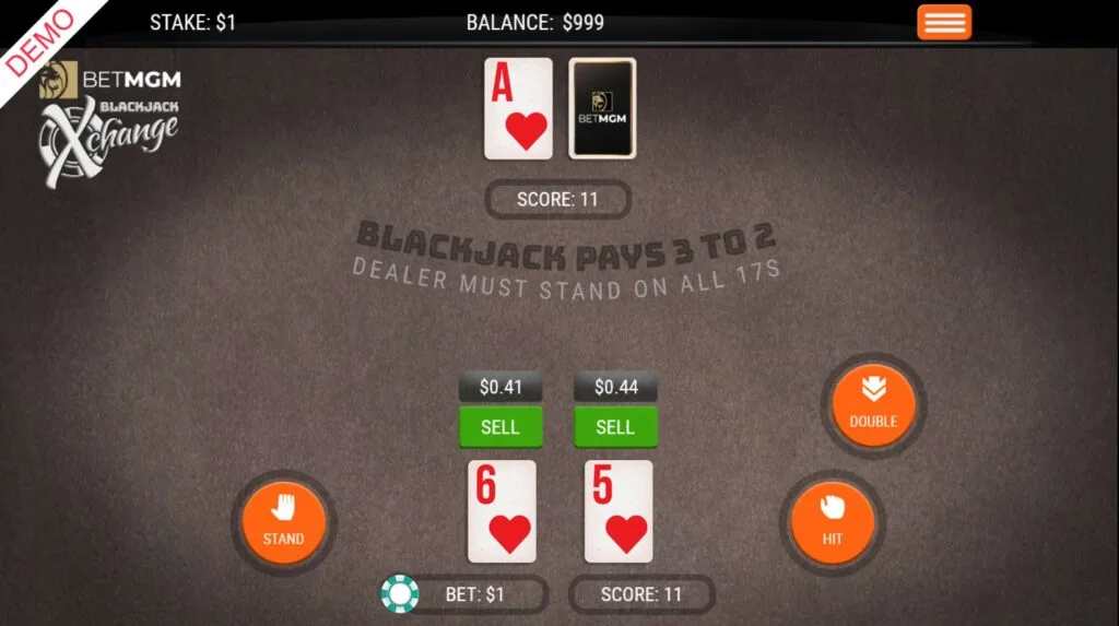BetMGM Blackjack Xchange