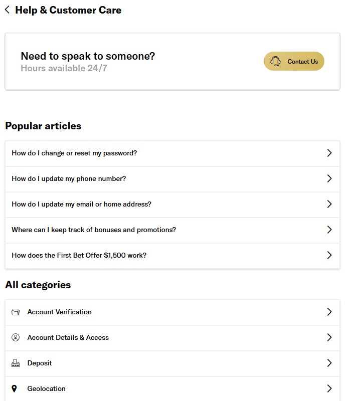 BetMGM Help Center