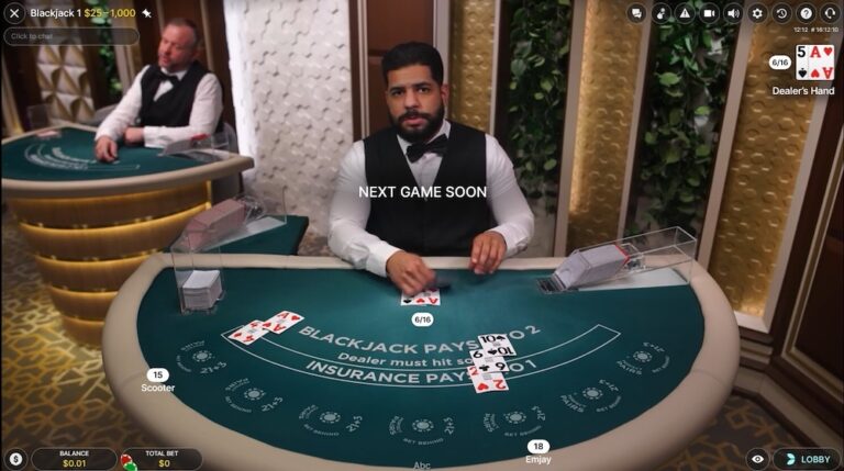 Live dealer blackjack at Caesars Palace Online Casino