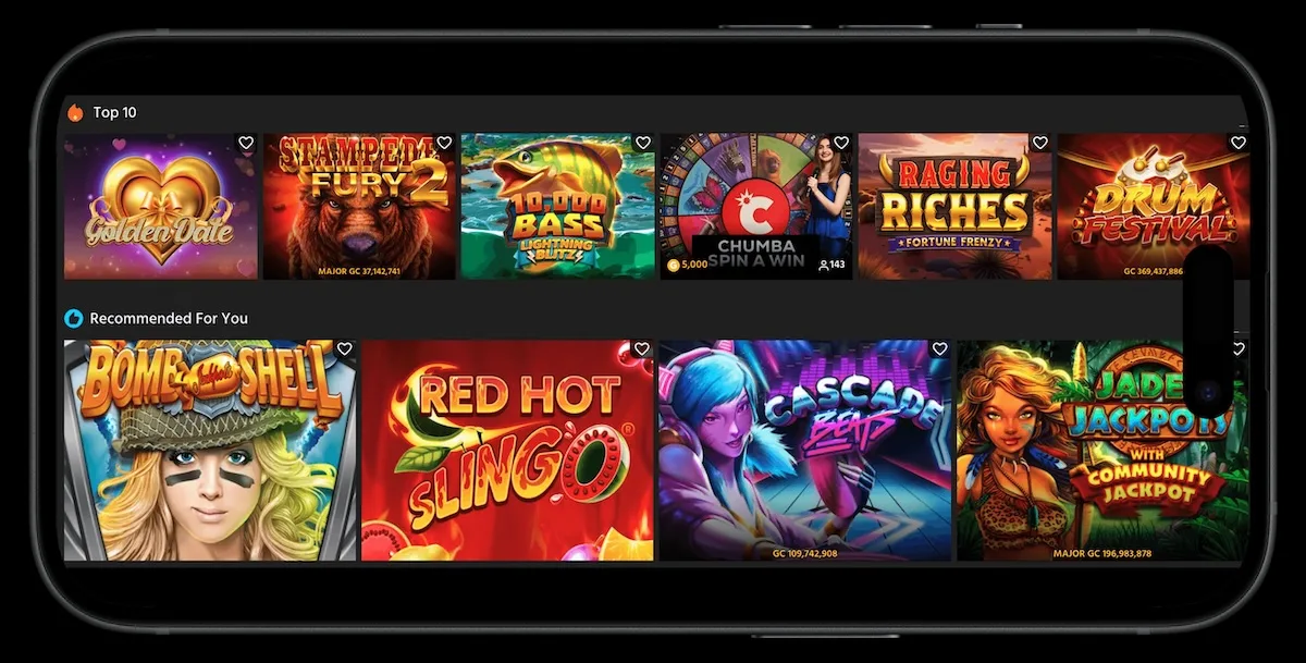 Chumba Casino on iPhone