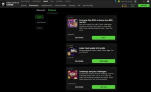 DraftKings Casino Promotions Page