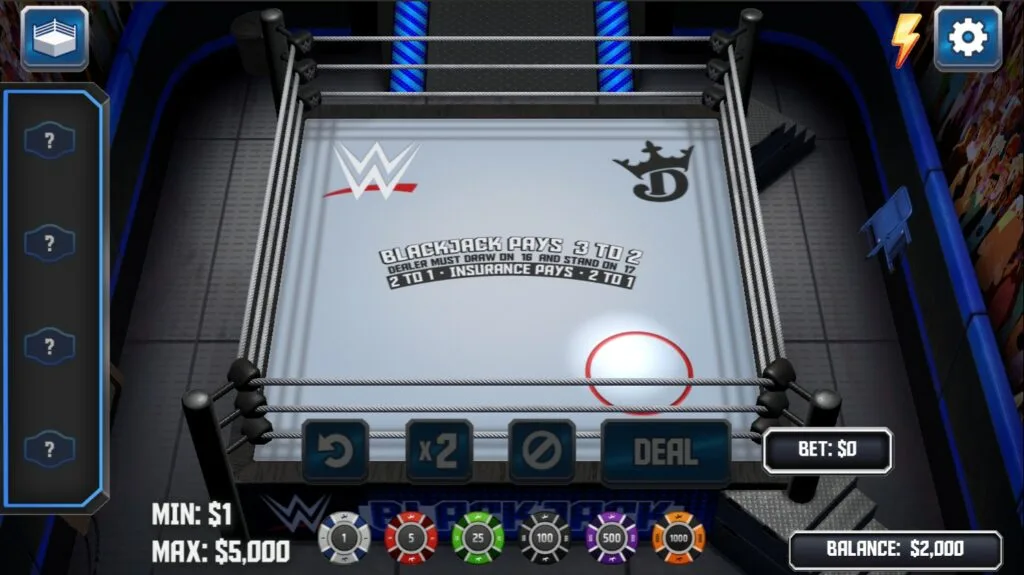 DraftKings WWE Blackjack