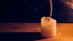 Extinguished candle Sweeptastic shutdown