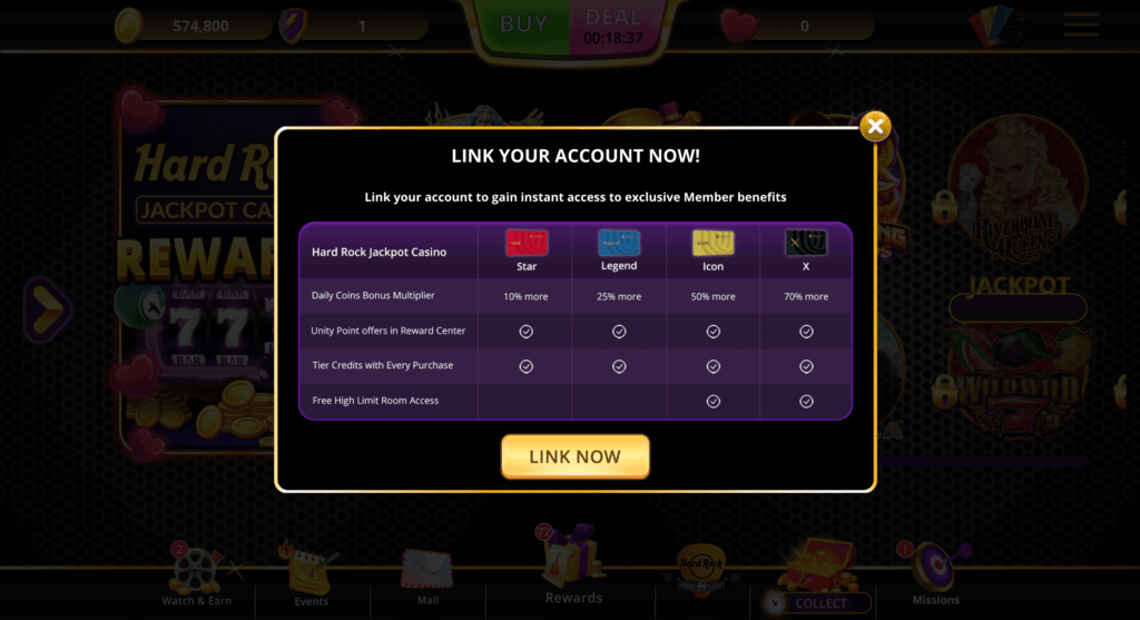 Hard Rock Social Casino Member Benefits