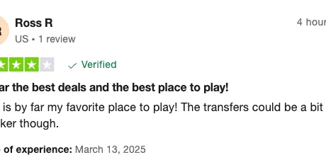MegaBonanza Trustpilot review 3