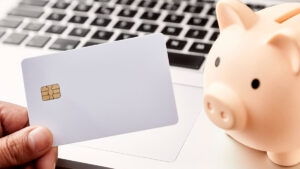 Piggy Bank Laptop Credit Card Gambling Budget