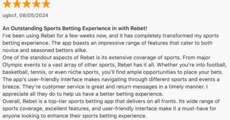 Rebet Customer Review 1