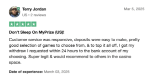 Terry MyPrize review