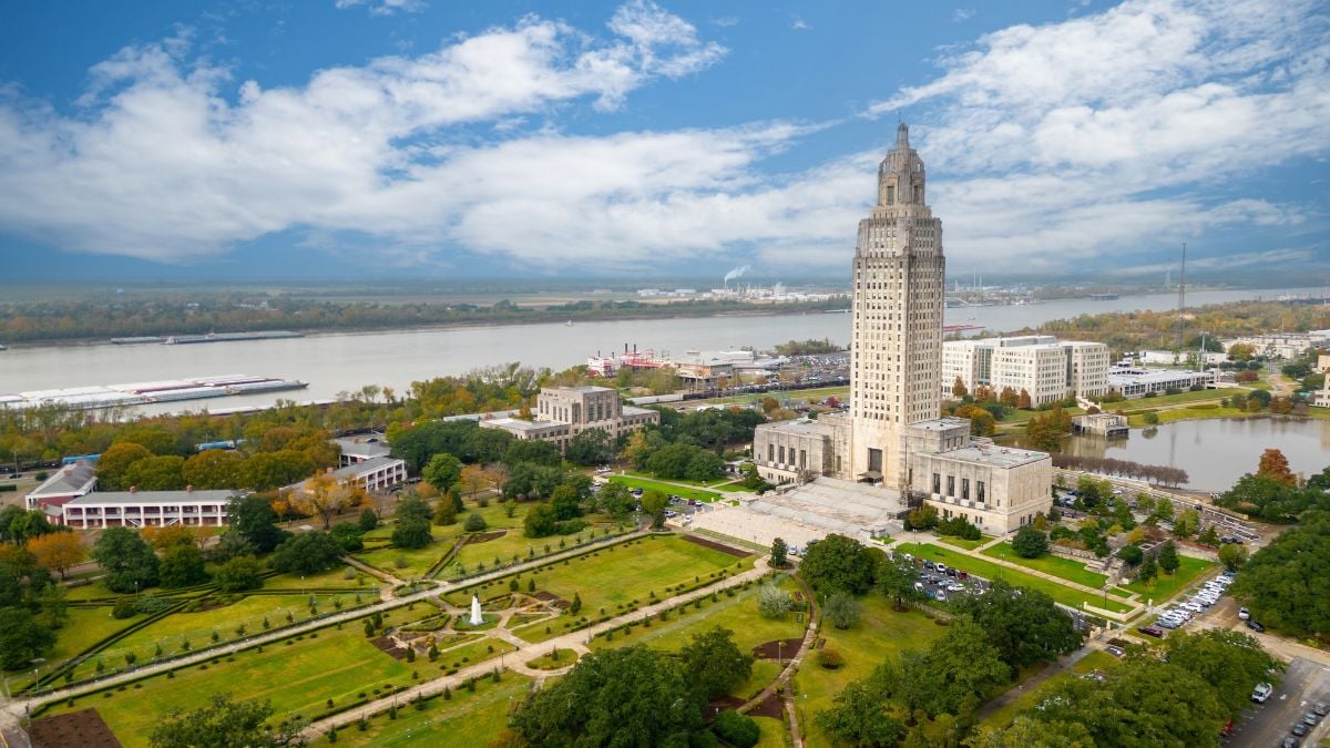 the Louisiana state capitol