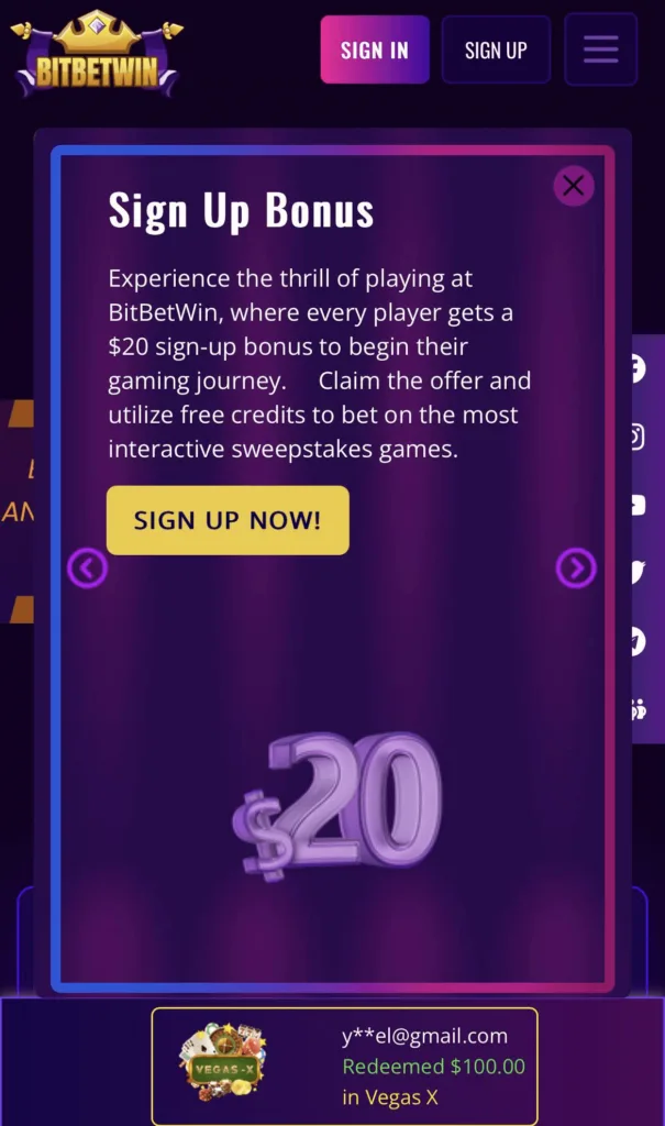 BitBetWin signup bonus