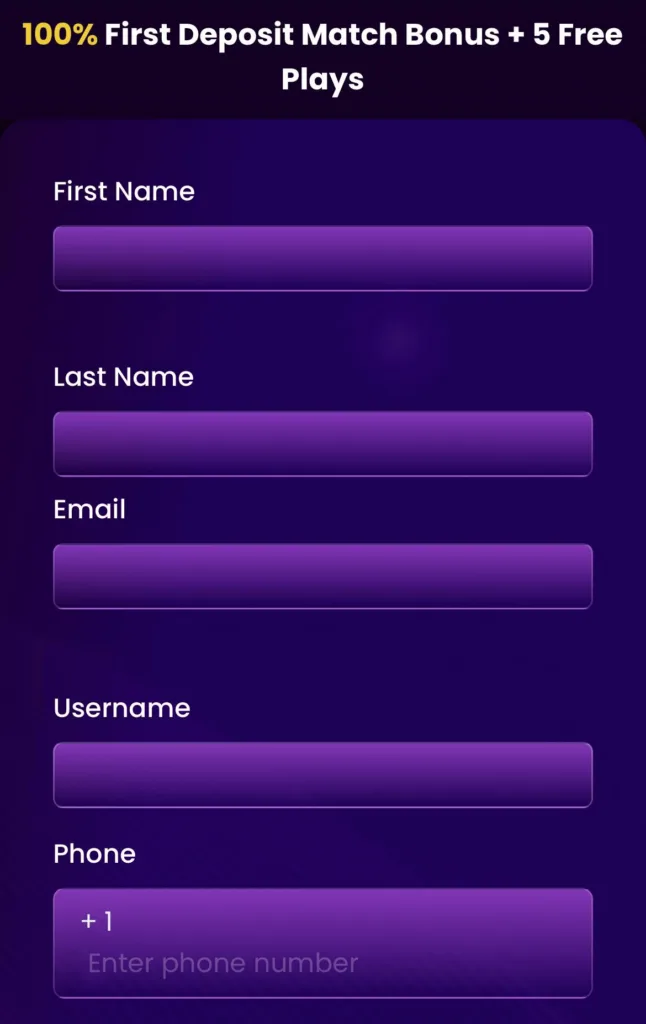 BitBetWin signup process