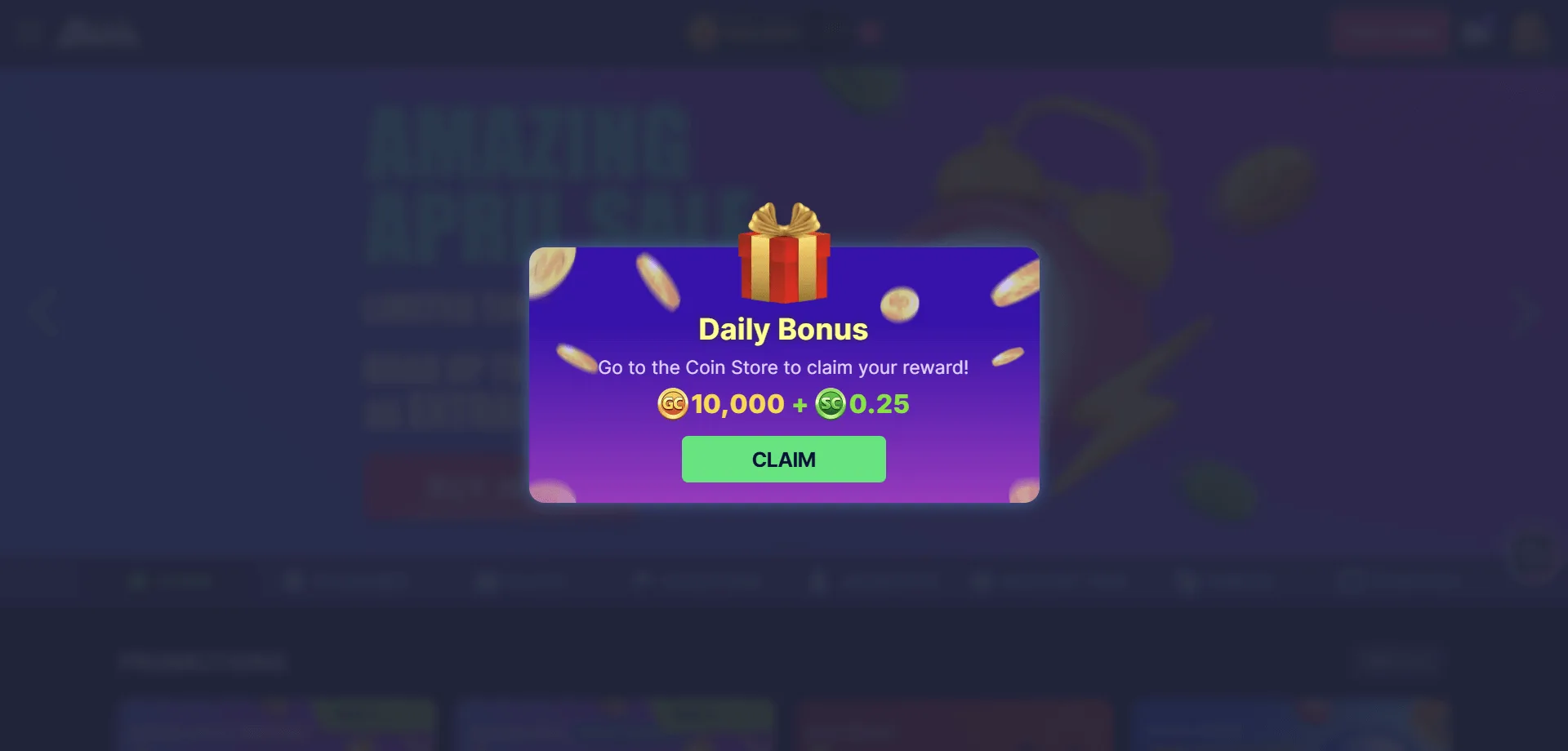 Dara Casino daily bonus amount