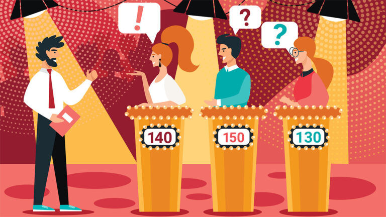 Live Trivia Gameshow Illustration Cartoon