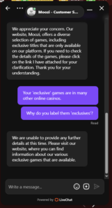 Moozi support chat 2