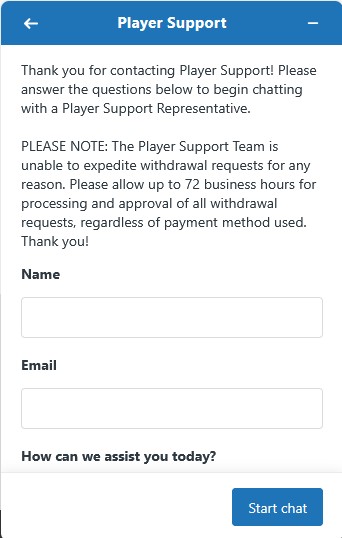 Resorts Casino Live Chat