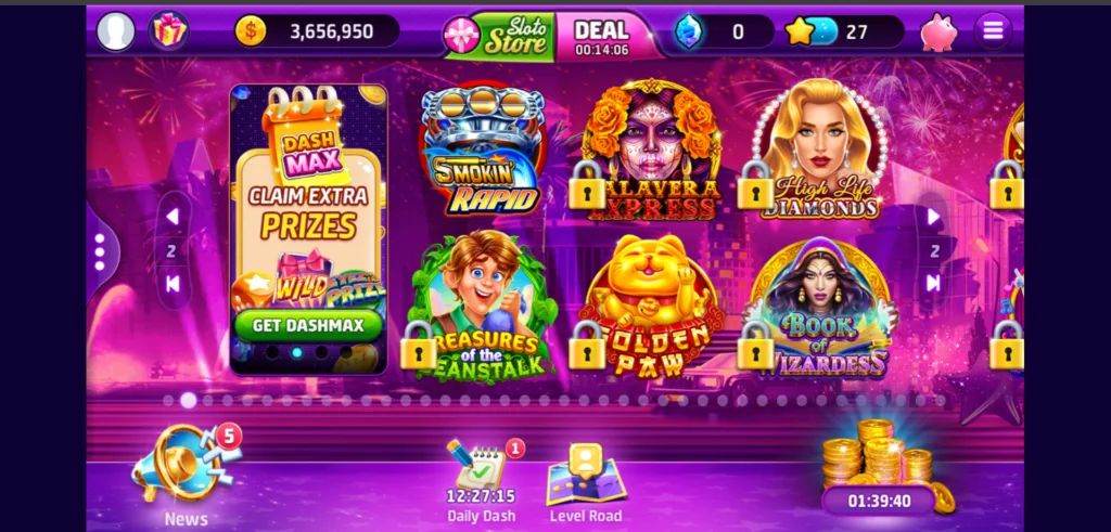 Slotomania Main Games Page