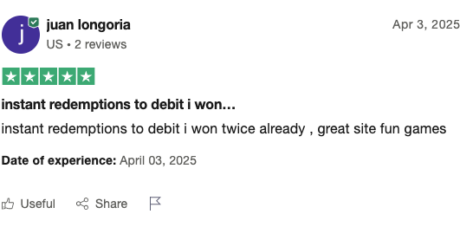 SpinQuest Trustpilot Review 1