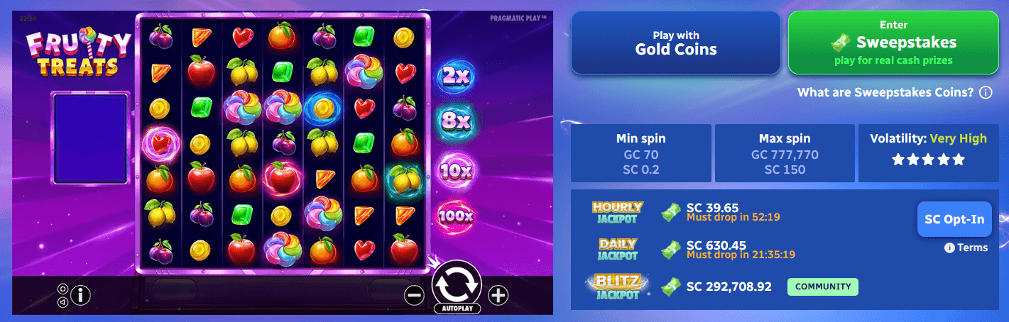 Spinblitz Fruity Treats