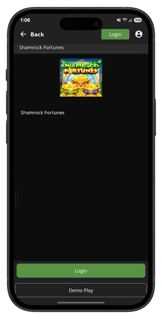 Tropicana Casino App Info Screen