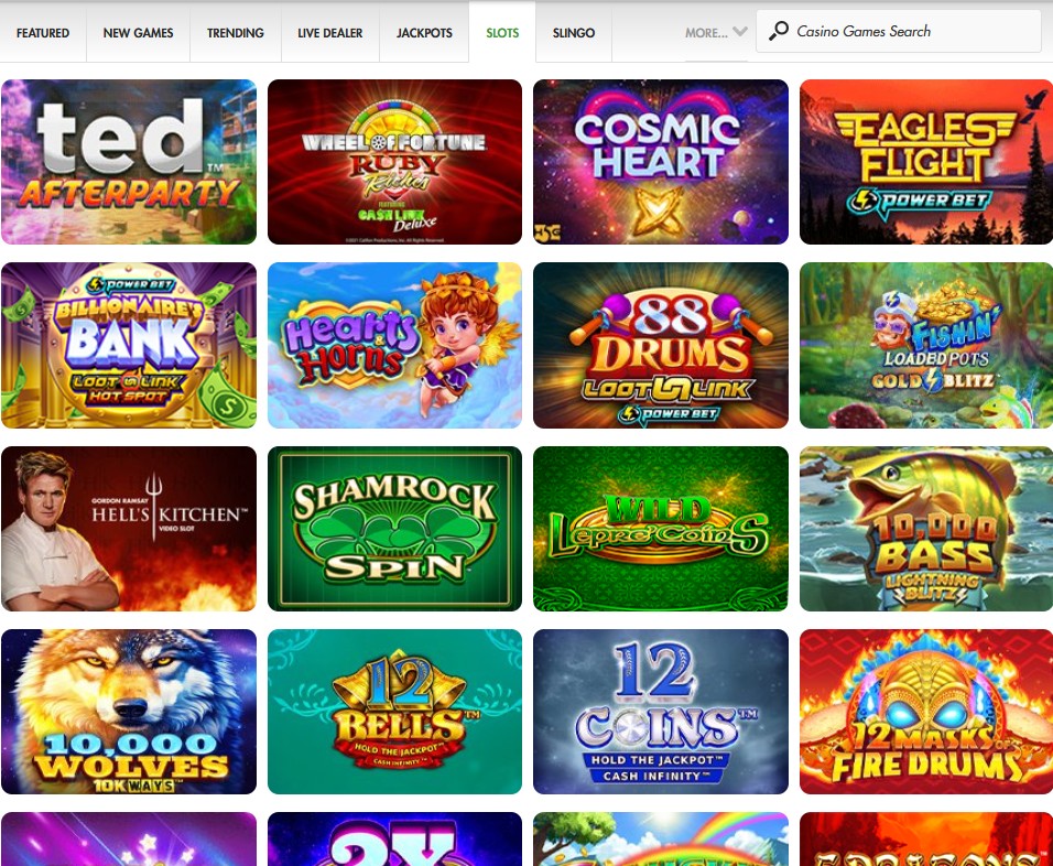 Tropicana Casino Games Catalog