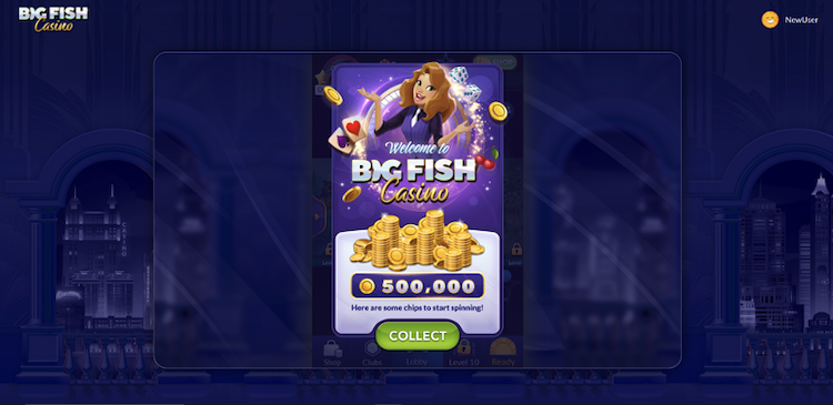 Big Fish Casino welcome bonus