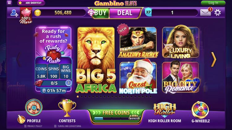 Gambino Slots lobby
