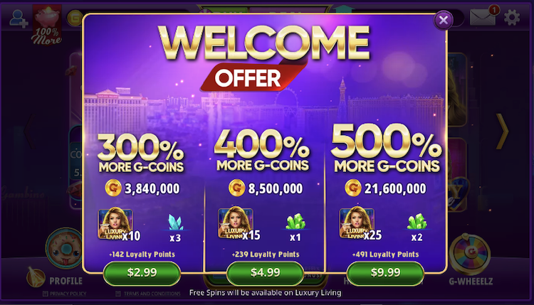 Gambino Slots purchase packages
