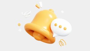 an illustration of a phone notification bell