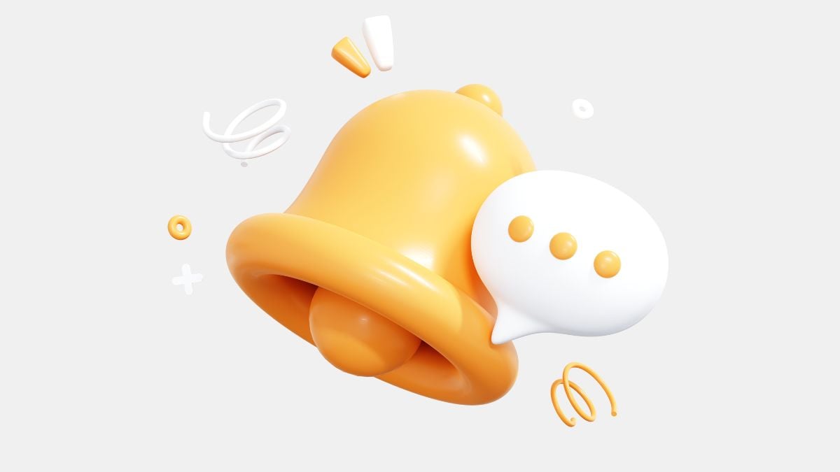 an illustration of a phone notification bell