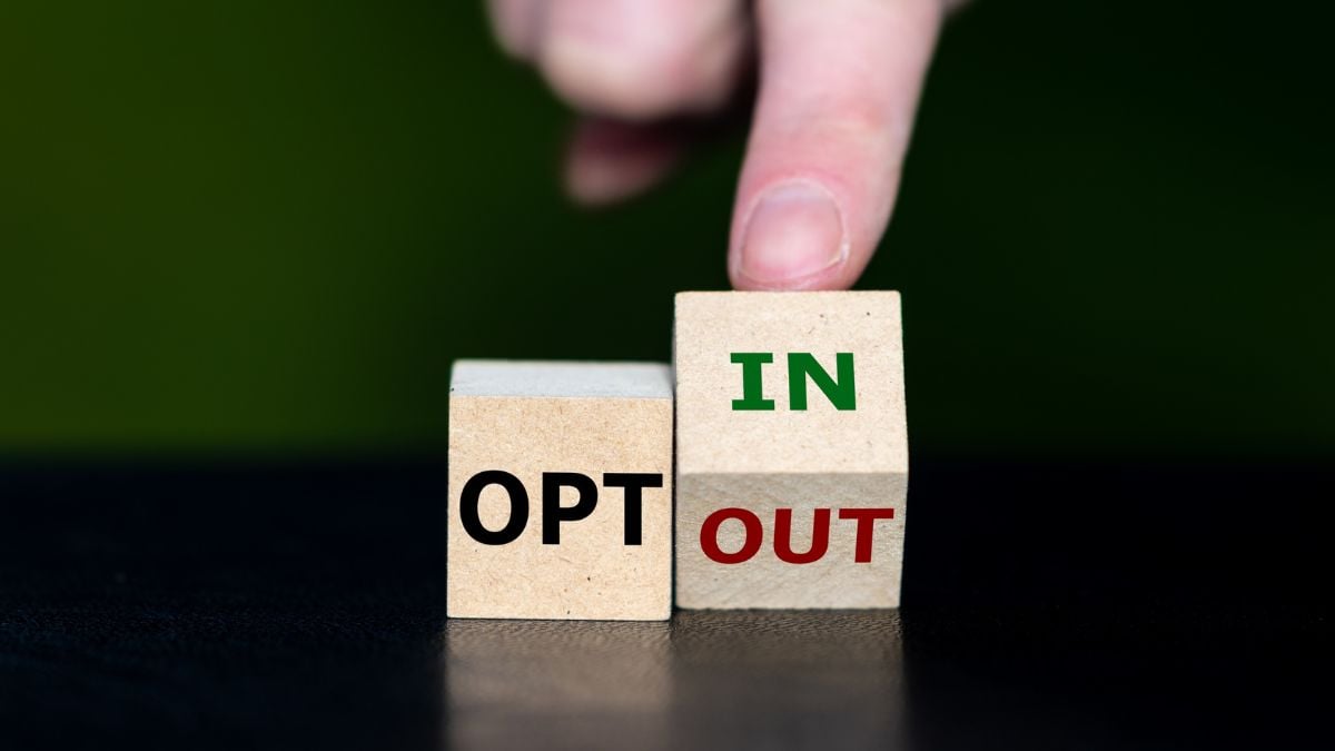a finger pushing a block that reads in and out to a new position next to a block that reads opt