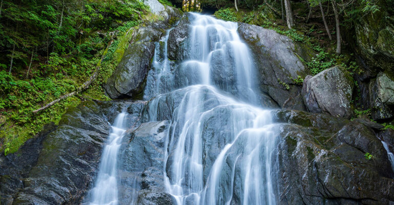 Beautiful natural waterfall cascade