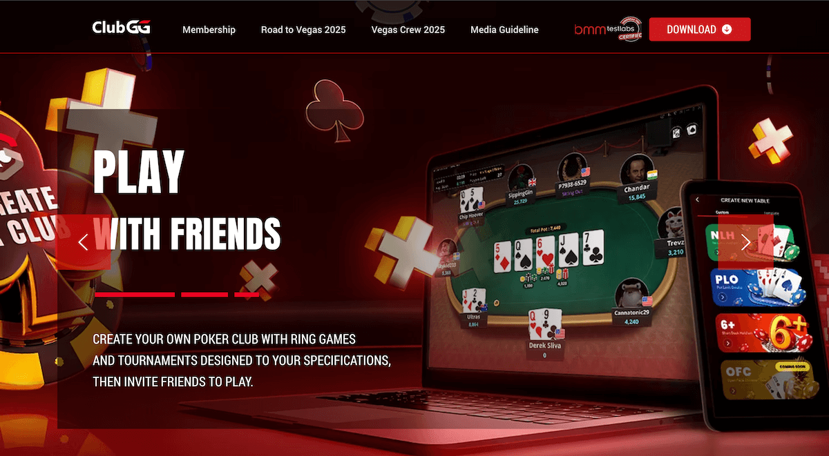 ClubGG Poker Home