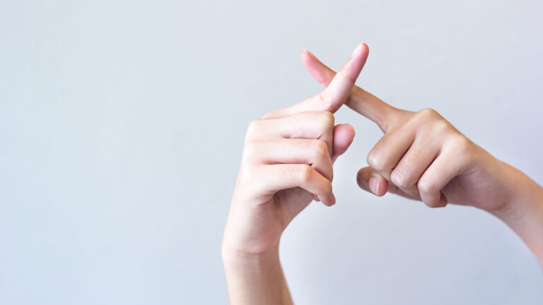 X Means No Crossed Fingers