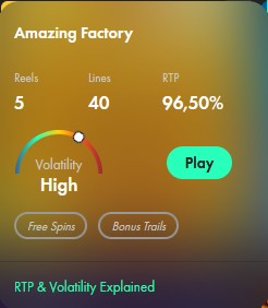bet365 Game Information Panel