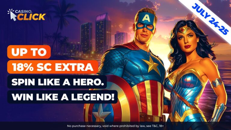 Heroes vs. Reels Tournament Arrives at Casino.Click With Supercharged Coin Packages