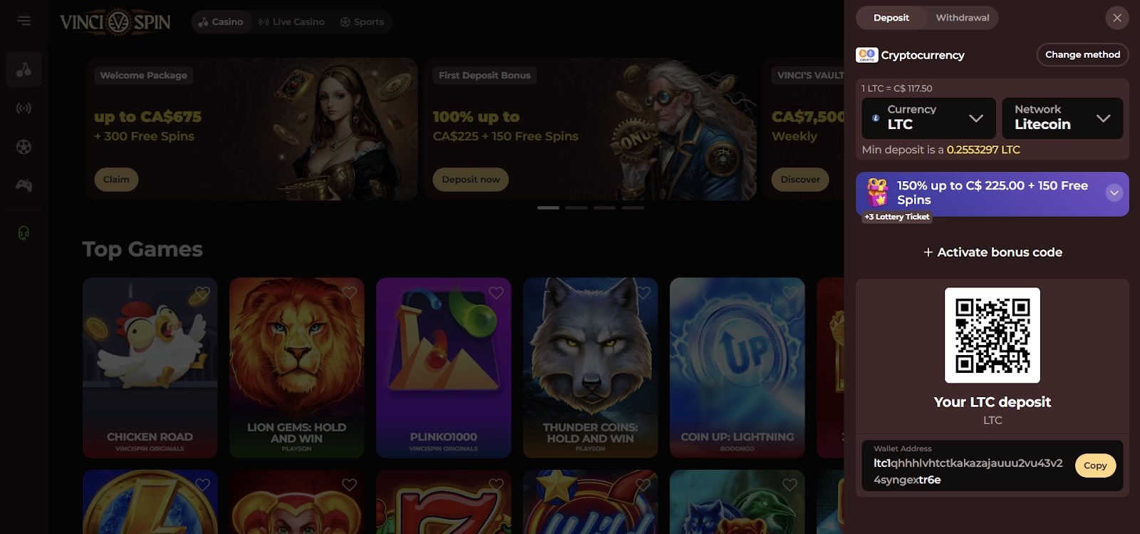 Vincispin Casino