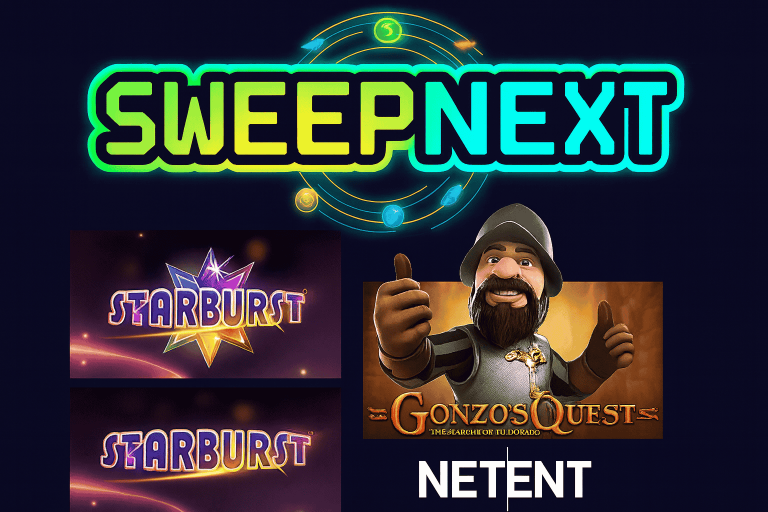 NetEnt Slots Now Live at SweepNext — Play Starburst, Gonzo’s Quest & More