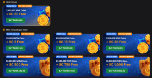 WOW Vegas Coin Purchase