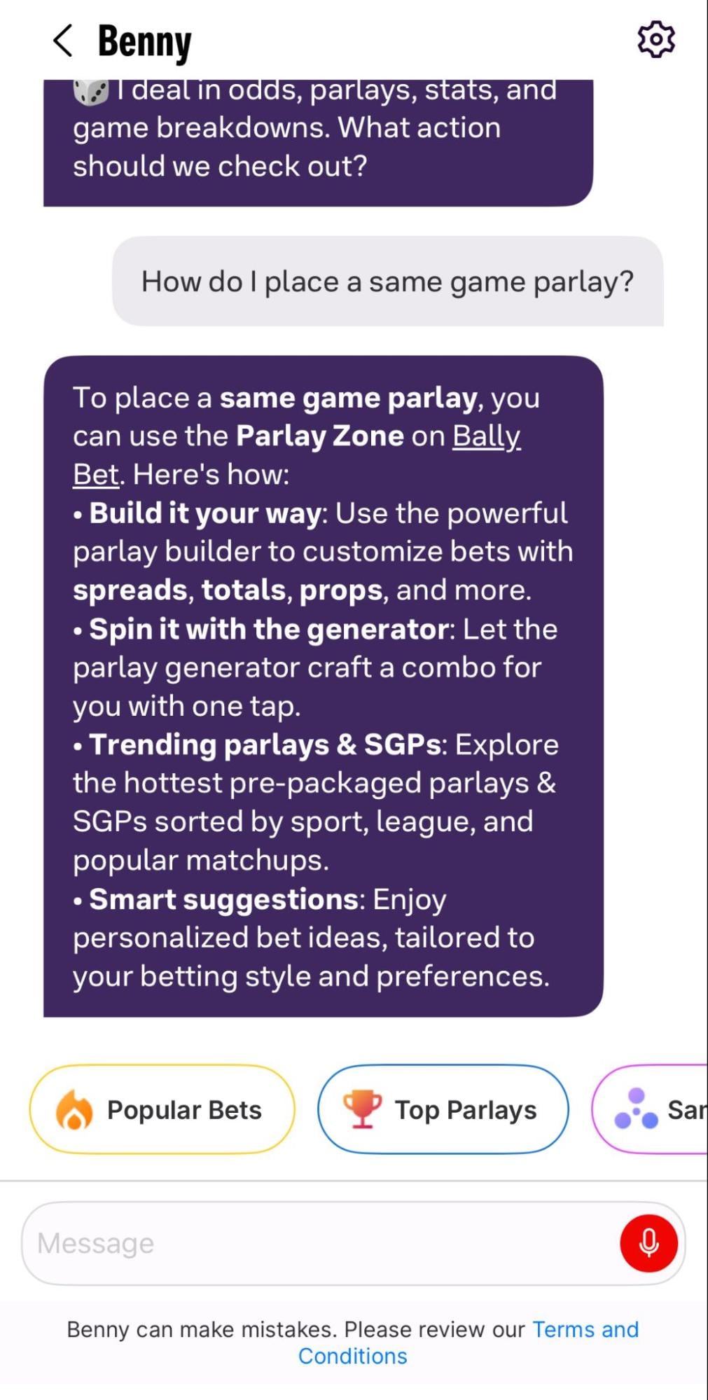 Bally Bet customer support chat
