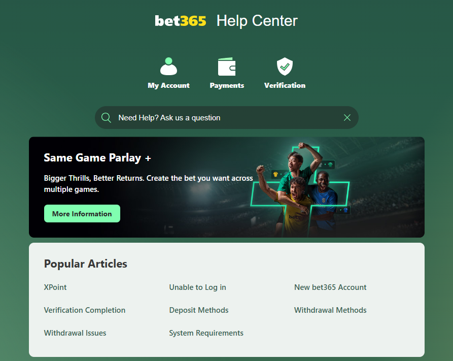 bet365 customer help center 